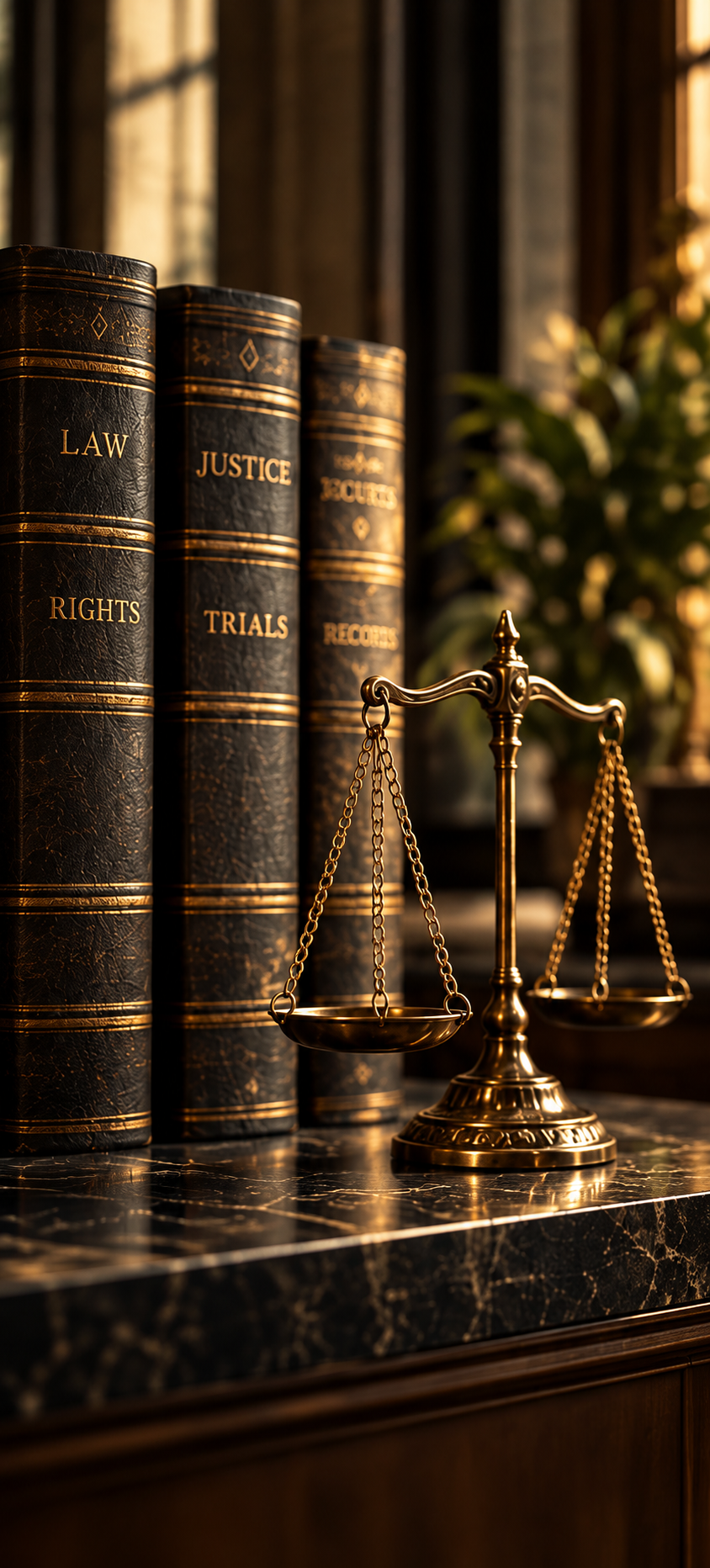 Legal books and brass scales